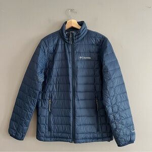 Columbia Men’s Omni-Heat Puffer Jacket Turbodown 590TD Lightweight Navy Sz S